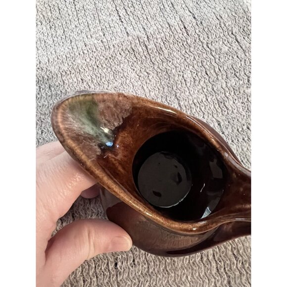 Vintage Pottery Canadian Art McMaster Toronto Canada Green Brown‎ Small Creamer - Picture 10 of 10